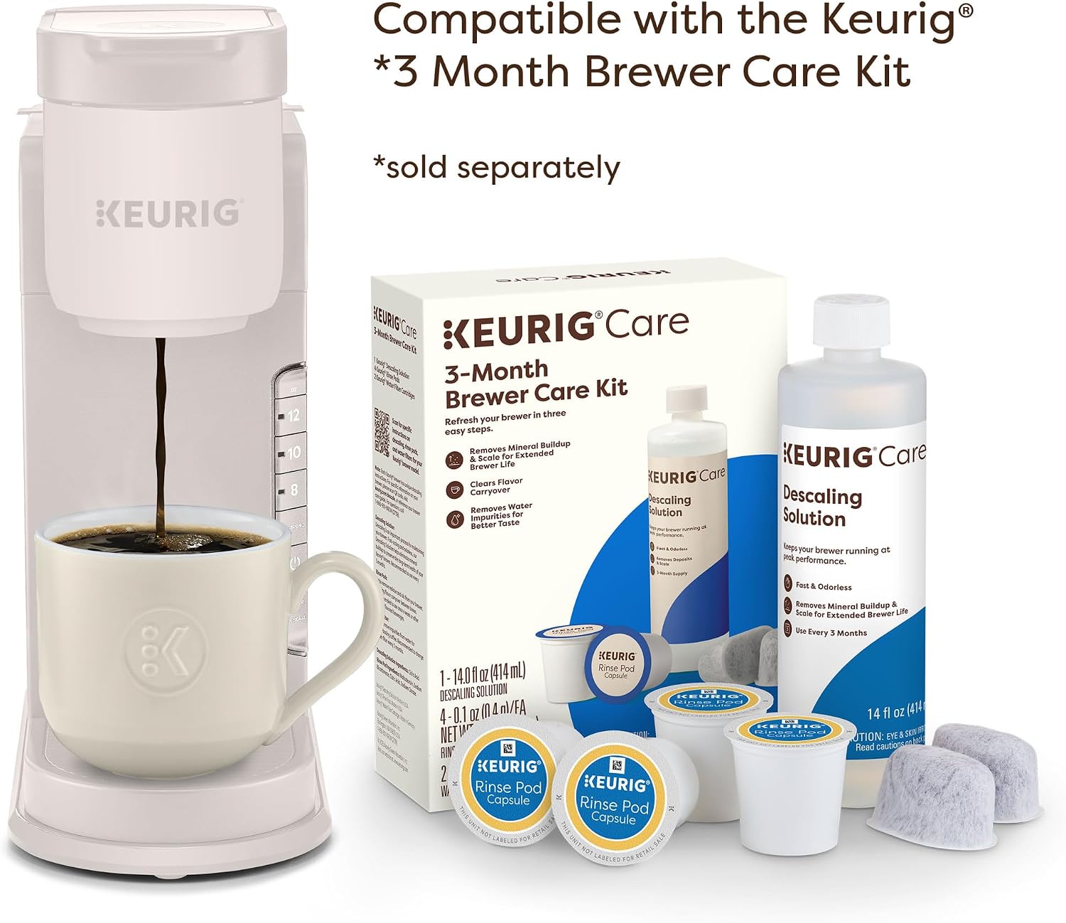 Keurig K-Express Single Serve K-Cup Pod Coffee Maker, 3 Brew Sizes, Strong Button Feature, 42oz Removable Reservoir, Warm Stone - Image 7
